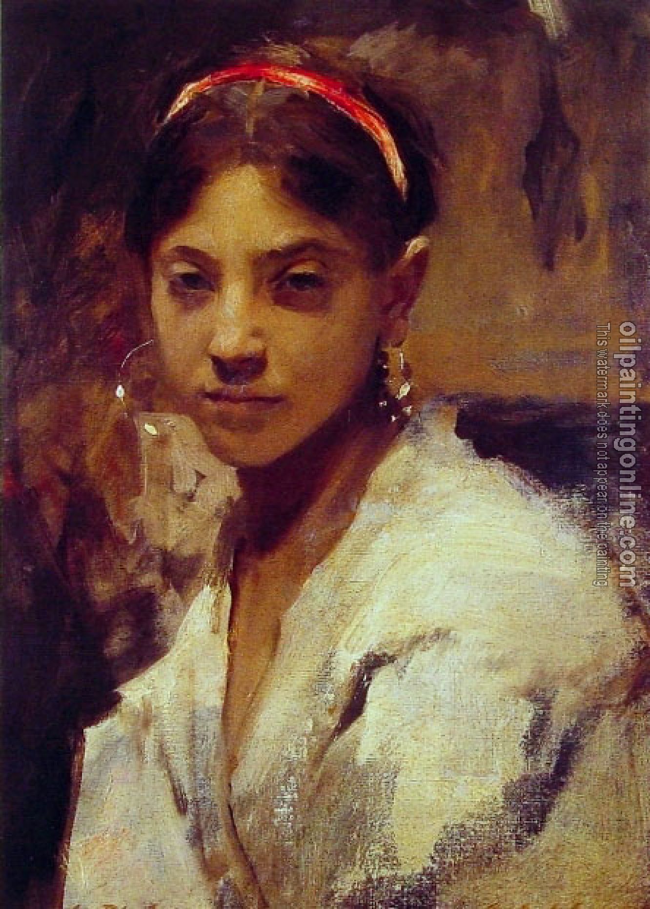 Sargent, John Singer - Head of a Capri Girl